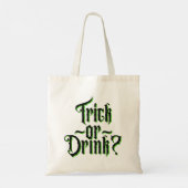 Trick of Drink? Adult Halloween Glitter Tote Bag (Achterkant)