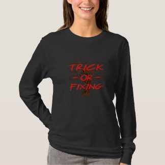 Trick of Fixing Halloween Mechanic Scary Service T-shirt