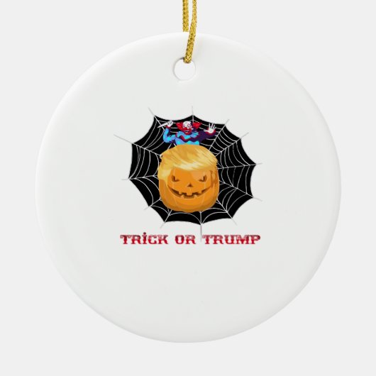 Trick of Halloween enge clown Keramisch Ornament (Voorkant)