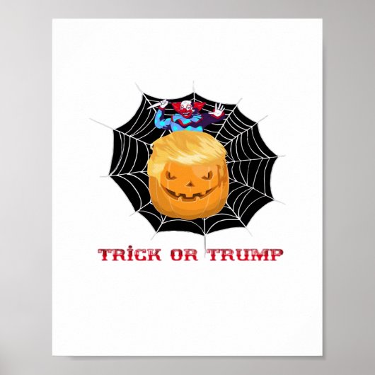 Trick of Halloween enge clown Poster (Voorkant)