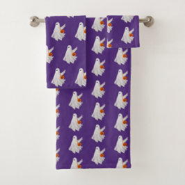 Trick of het behandelen van spook met pompoen Snoe Bad Handdoek