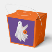 Trick of het behandelen van spook met pompoen Snoe Bedankdoosjes (Achterkant)