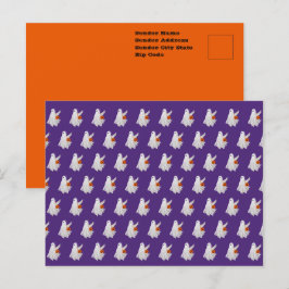 Trick of het behandelen van spook met pompoen Snoe Briefkaart