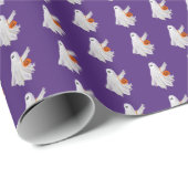 Trick of het behandelen van spook met pompoen Snoe Cadeaupapier (Rol Hoek)