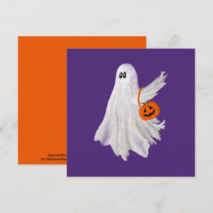 Trick of het behandelen van spook met pompoen Snoe Kaart