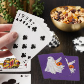 Trick of het behandelen van spook met pompoen Snoe Pokerkaarten (Insitu)