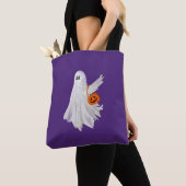 Trick of het behandelen van spook met pompoen Snoe Tote Bag (Dichtbij)