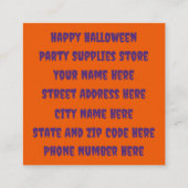 Trick of het behandelen van spook met pompoen Snoe Vierkante Visitekaartje (Achterkant)