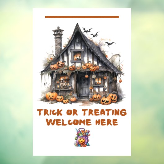 Trick of het behandelen van welkom hier banner raamsticker (Vel 3)