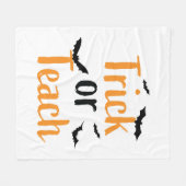 Trick of learn- Halloween design Fleece Deken (Voorkant (Horizontaal))