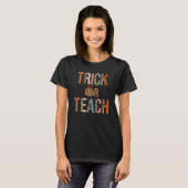 Trick Of Leer Docent Halloween Luipaard T-shirt (Voorkant volledig)