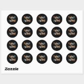 Trick of leraar Halloween Py Ronde Sticker (Vel)