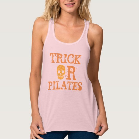 Trick of Pilates voor Halloween Workout Tanktop (Voorkant)