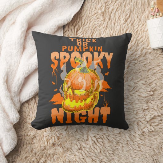 Trick of Pumpkin Spooky Night Kussen (Deken)