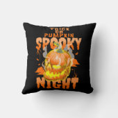 Trick of Pumpkin Spooky Night Kussen (Achterkant)