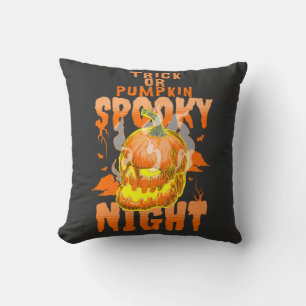 Trick of Pumpkin Spooky Night Kussen