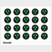 Trick of Scream Funny design Halloween Alien Ronde Sticker (Vel)