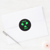 Trick of Scream Funny design Halloween Alien Ronde Sticker (Envelop)