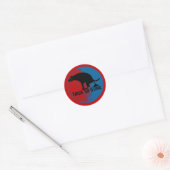 Trick of Stink Pooping Dog Ronde Sticker (Envelop)