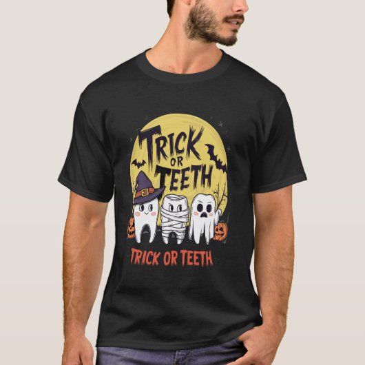 Trick of Tanden Halloween Kostuums Tandassistent T-shirt (Voorkant)