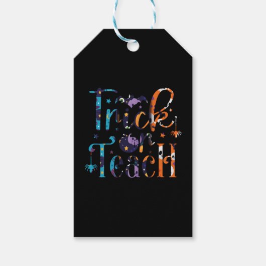 Trick of Teach Cute Halloween Man Women Cadeaulabel (Voorkant)