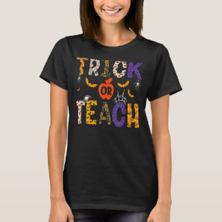 Trick of Teach Cute Halloween Man Women T-shirt