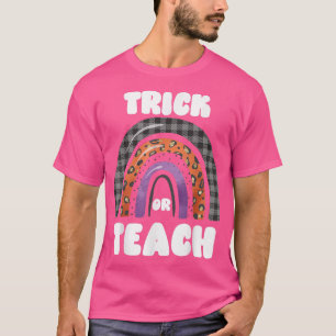 Trick of Teach Cute Halloween School Docer Autum T-shirt