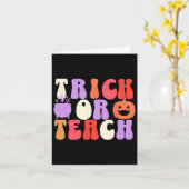 Trick of Teach Groovy leraar Halloween Kaart (Gele Bloem)