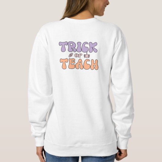 Trick of Teach Halloween Book Ghost Teacher Trui (Achterkant)