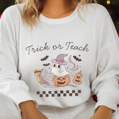 Trick of Teach Halloween Book Ghost Teacher Trui