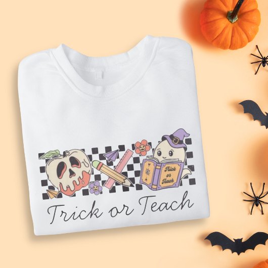 Trick of Teach Halloween Book Ghost Teacher Trui