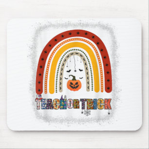 Trick of Teach Leopard Rainbow Teacher Halloween C Muismat