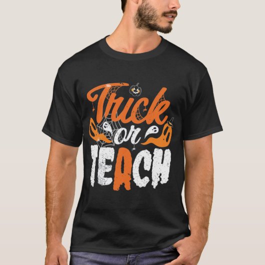 Trick of Teach leraar Halloween Costume T-shirt (Voorkant)