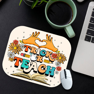 Trick of Teach Mousepad,Funny Teacher for Hallowen Muismat
