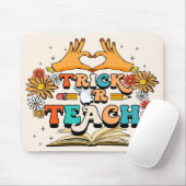 Trick of Teach Mousepad,Funny Teacher for Hallowen Muismat (Met muis)