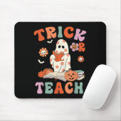 Trick of Teach Retro Groovy Floral Ghost Teacher H Muismat (Met muis)
