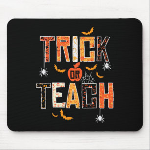 Trick of Teach Retro Halloween leraar vrouwen Man Muismat