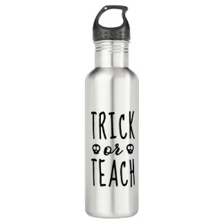 Trick of Teach Shirt, Halloween leraar Shirt Waterfles