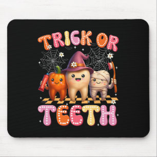 Trick of Teeth Crew tandheelkundige Halloween kost Muismat
