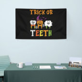 Trick of Teeth Dental Halloween Treat Dentist Spandoek (Beurs)