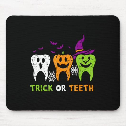 Trick of Teeth Grappige Tandheelkundige Squad Hall Muismat (Voorkant)