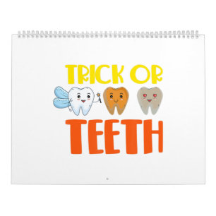 Trick of Teeth Halloween Dentist Dental Hygienist Kalender