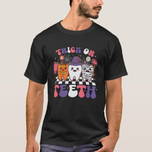 Trick of Teeth Halloween tandheelkundige kostuums T-shirt