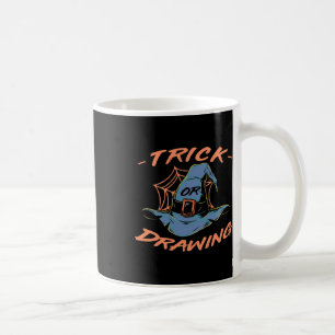 Trick of tekening Halloween kunstenaar enge kunst Koffiemok
