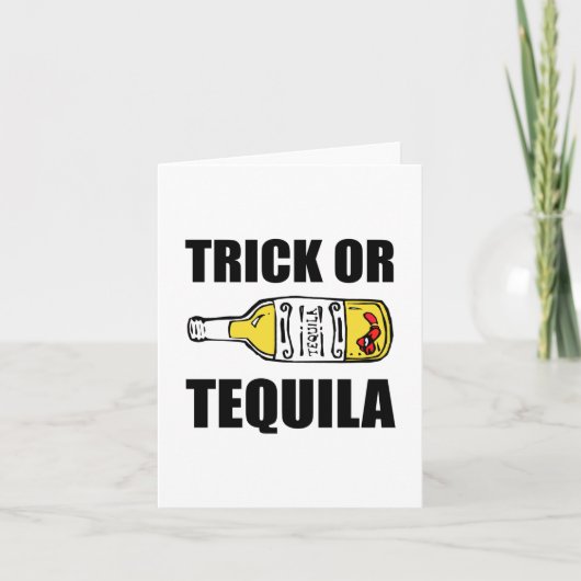 Trick of tequila Halloween grappig Kaart (Voorkant)