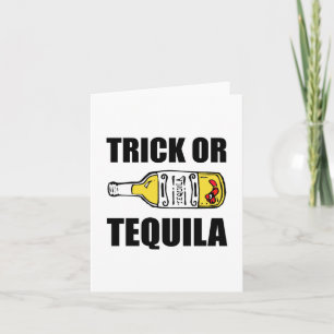 Trick of tequila Halloween grappig Kaart