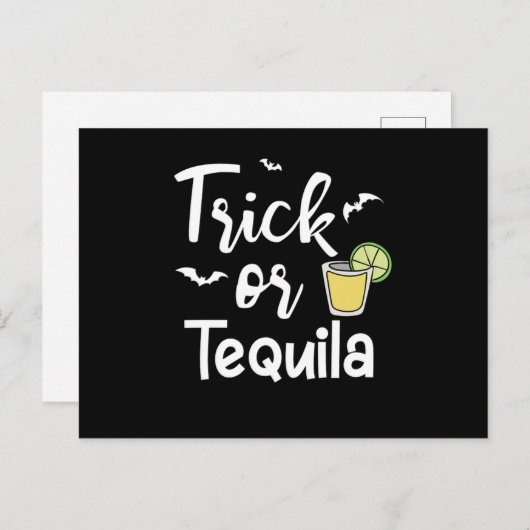 Trick of Tequila Halloween Pumpkin Horror Scary Gi Briefkaart (Voorkant / Achterkant)