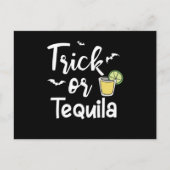 Trick of Tequila Halloween Pumpkin Horror Scary Gi Briefkaart (Voorkant)
