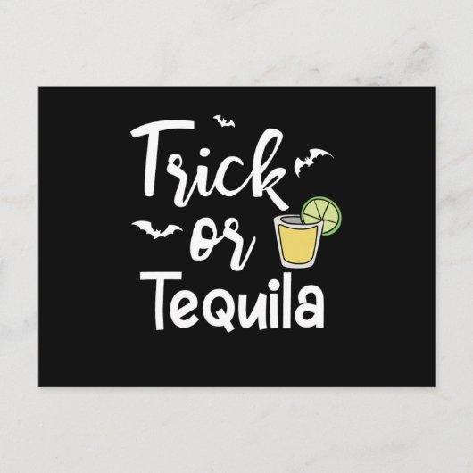 Trick of Tequila Halloween Pumpkin Horror Scary Gi Briefkaart (Voorkant)