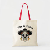 Trick of Tequila Sugar Skull Halloween Gift Tote Bag (Voorkant)